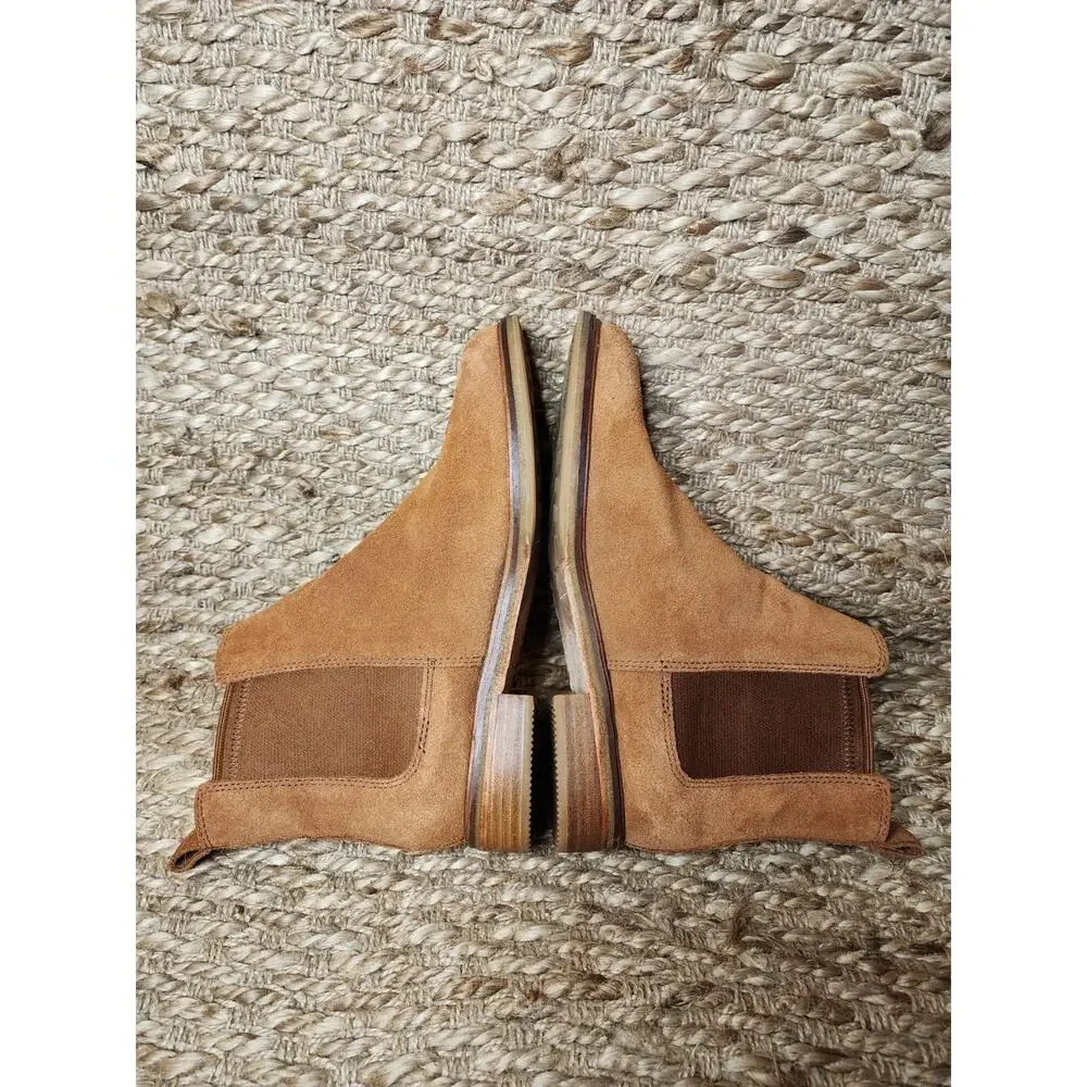 Clarks Clarkdale Arlo Boots Womens 9.5 Brown Suede Western Chelsea Ankle Booties